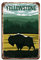 Vintage-Reise-Poster Yellowstone National Park Metall Blechschild Chic Art Retro Eisen Malerei Bar Menschen Höhle Cafe Familie Garage Poster Wanddekoration 20 x 30 cm