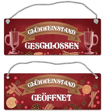 Wendeschild mit Kordel Das perfekte Gadget für deine Weihnachtsparty oder den nächsten Glühweinabend.
