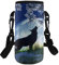 COEQINE Sac de transport pour bouteille d'eau pour enfants et adultes, motif loup floral, sac isotherme portable en néoprène, pour bouteilles en acier inoxydable et en plastique