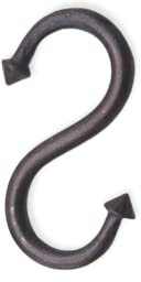 Infinity Decor 2.5 S Shaped Hooks - Heavy Duty Hand-Forged Iron S Hooks for Hanging Plants Coffee Cups Pots and Pans Clothes in Kitchen Bathroom Workshop Garden