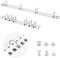 NBEADS 4 Sets 2 Stile Binder Mechanismus, 6 Ringe/4 Ringe A4 A6 Loseblatt Binder Buchringe Metall Binder Ringe mit Kammbinderücken Schrauben Binderücken Verbinder Ringe für Tagebuch Fotoalbum