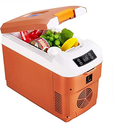 Samnuerly Mini Nevera 12L/15L Caliente frío portátil Nevera eléctrica compresor Nevera congelador para Coche, Barco y Camping jardín (marrón 12L)