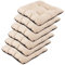 SuperKissen24. Stuhlkissen Outdoor - Sitzkissen für Stühle 6er Set 45x45 cm - Outdoor Kissen Wetterfest mit Füllung - Beige Leinen