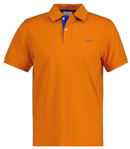 Gant Herren REG Contrast Pique SS Rugger, Sweet ORANGE, M