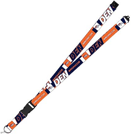Rico Industries NFL Football Denver Broncos Umhängeband mit Sicherheitsverschluss, Unisex, 48,3 x 2,5 cm, Flash