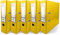 Netuno 5x Akten-Ordner gelb DIN A4 2-Ring-Mechanik Ringorder a4 8cm Kunststoff Ordner a4 breit Büroordner Plastikordner Briefordner din a4 Ringmappe breiter Aktenordner 5er pack