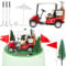 Leitee 21 Pcs Golf Cake Topper Cake Decoration Cupcake Topper Include Mini Cart Red Flag Ball Green Tree Club Sun Umbrella for Golf Themed Birthday(Red,Classic)