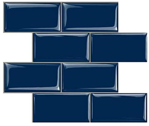 WoStick 3D Peel and Stick Wall Tiles, 2.5mm Thicker Stick on Tiles Kitchen, Larger Metro Subway Self Adhesive Wall Tile for Kitchen Bathroom(10sheets/Pack)