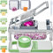 All-in-1 Gemüseschneider mit 8 Klingen – Mandoline Slicer-Pro Food Chopper mit Behälter – Gemüsesalat Zwiebelzerkleinerer – Kartoffelwürfel Pommes Frittier-Schneider – Käsereibe – Edelstahlmaterial