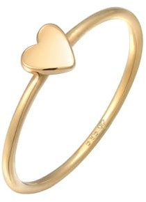 Elli Ring Damen Stapel Herz Liebe Verlobung in 585 Gelbgold