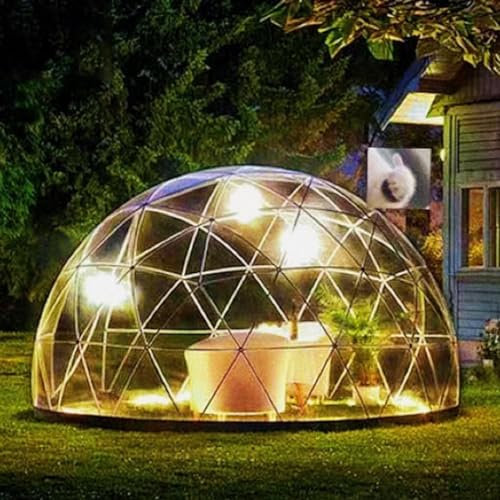 Gartengewächshaus-Iglu-Kuppelzelt, Gewächshaus-Gartenkuppel-Iglu, Outdoor-Familienzelt ​3,6*2,2 M Gartenkuppel Mit Licht, Für Hinterhof, Outdoor, Party