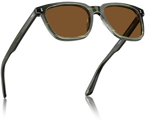 CARFIA Retro Square Mens Sunglasses Polarised Eyewear 100% UV Protection for Driving Travel