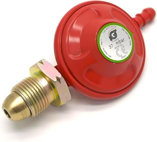 ASA Propane Gas Regulator 37mbar with Level Gauge High Flow Rate BBQ Camping Carvaning Plumber Calor Bottle Screw On (37mbar)
