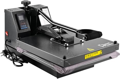 PlanetFlame Prensa de calor 38 x 38 cm, Máquina de sublimación digital prensa caliente para camisetas Máquina de Transferencia de Calor Multifuncional funcionamiento sencillo (Negro)