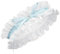 HEYOMI Premium Braut Strumpfband in Blau für Hochzeit, Band verziert mit Spitze, Schleife und einem edlen Herz mit filigranem Glitzer-Stein, Handgefertigt (Hellblau)
