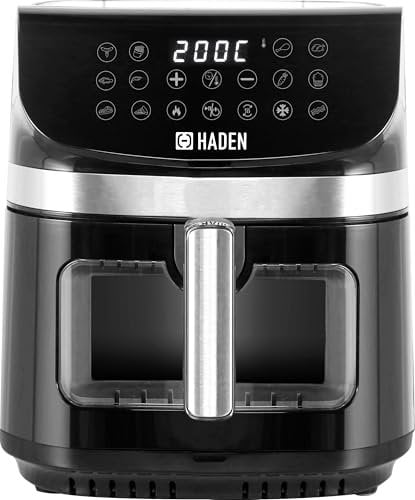 Haden 9L Digital Air Fryer - Large Airfryer with 10 Preset Cooking Functions, Keep Warm and Preheat - Oil-Free and Low Fat Cooking - Multifunctional Air Fryer for Roasting, Baking, and Healthy Meal