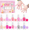 ALIKOSSTOR Kinder Nagellack - Schnell trocknende ungiftige Nagellack Set für Mädchen, 10 rosa Farben Set Peel Off Wasserbasis Nagellack Spielzeug Kit für Kleinkind Teenager