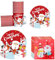 OFKAFEZV Set di Stoviglie Natalizie 80Pcs Stoviglie Natalizie, Set di Stoviglie a Tema Natalizio, Adatto per Feste a Tema Natalizio, Include Piatti Bicchieri di Carta Tovaglioli di Carta, 80 Pezzi