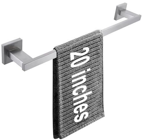 LANC Handtuchstange für Badezimmer, Wandmontage, 50 cm, gebürstetes Nickel, Badetuchhalter, Edelstahl, Handtuchstange für WC, Küche, Handtuchhalter, Handtuchhalter, Handtuchhalter, A9010BN-L5