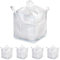Hypafol PP Big Bag I 5er Pack Schwerlastsäcke mit Schürze & Kordel I 90x90x90 cm, 1000 kg Traglast I Big Pack Gartenabfallsack stabil mit 4 Schlaufen I Big Bag Holz, Bauschutt, Gartenabfall