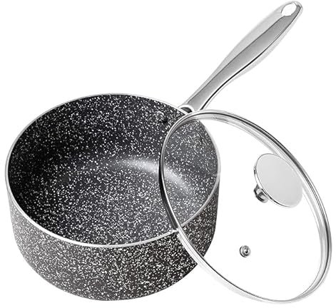 VIZAG Chippan Forged Nonstick Chip Pan Fryer, 20cm, with Foldable Basket, Helper Handle, Vented Glass Lid, Induction Ready