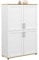 IDMarket - Buffet Haut H. 125 cm VITO 4 Portes Blanc et Bois