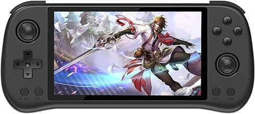 X55 Handheld-Spielkonsole,5,5-Zoll-IPS-Bildschirm,Retro-Videospielkonsole mit 256G TF-Karte und 30000 Spielen,eingebauter 4000-mAh-Akku,unterstützt WLAN und Bluetooth,HDMI-Schnittstelle (Black-256G)