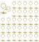 ZYEKIU 30 Pièces Or Porte Nom Table, Porte Photo Pince, Porte Photo sur Pied, Porte Cartes de Table pour Mariages, Porte Numero de Table, pour Mariage Noël Banquets Fêtes Saint Valentin (Rond)