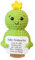 Positive Weihnachtspuppe mit Karte, handgefertigt, gestrickt, emotionale Unterstützung, Biene, Weihnachtsgeschenk, Tierdekoration, Dekoration