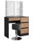 Vicco Schminktisch Sherry, Anthrazit/Goldkraft Eiche, 90 x 75 cm mit Spiegel, LED-Beleuchtung & Hocker