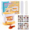 UIOK Buttonmaschine, Button Maker 55mm Buttons Selber Machen,Buttons Buttonmaschine Abzeichen Macher Maschine mit 48 Zubehörteilen & Kreisschneider, Knopfmachermaschine für Kinder DIY-Geschenke