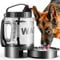 lesotc 2200 ml Trinkflasche für Hunde, Tragbare XXL extra große Hundetrinkflasche für unterwegs – Camping & Reisen für große Hunde (Schwarz)