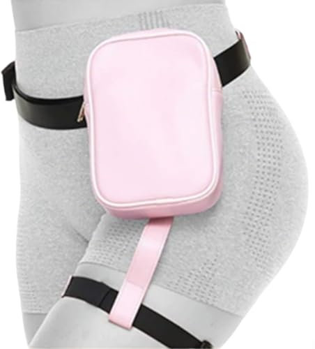 Sac banane étanche pour la cuisse, la jambe, la moto, le sac banane pour la randonnée, le camping, Rose, 18.5 x 12.5 x 4.5 cm, unisexe