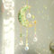 Crystal Suncatcher, Gold Moon Catchers Hanging with Chain Pendant Ornament, Rainbow Sunlight Deco, Wind Chimes for Window Bedroom Car Home Garden Party Decorations (Green Fluorite)