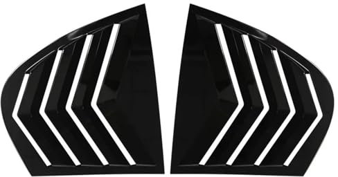 Persianas traseras compatibles con BMW Serie 5 E60 2004-2010, Kit de carrocería con alerón y Parasol Triangular Compatible with Ventana Trasera.(Glossy Black)
