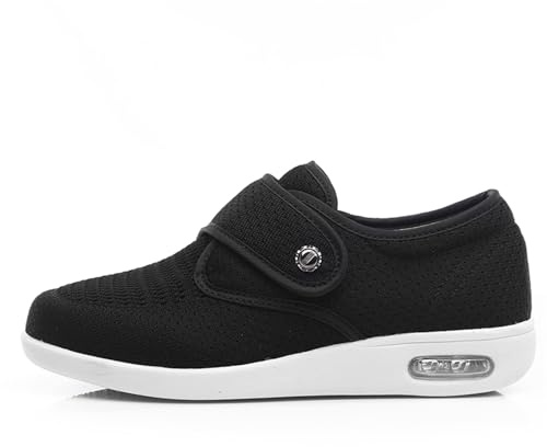 JTNZDAW Chaussure Pied Large Femme Chaussures Orthopédiques Confort Scratch Pieds Larges Diabétiques et Seniors
