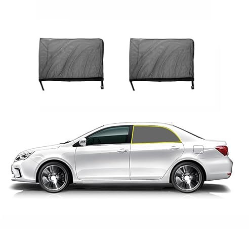 FUSKL Coche Parasoles para Golf-Vi/Variant, Protección UV Malla Transpirable Delanteras Traseras Lateral Ventana Accesorios,A/Rear-Window