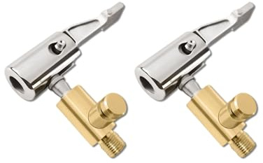 Cohentbliss 2 Stück Autoventil Adapter Luftpumpe Schlauchadapter Reifenfüllventil Anschluss Kann Ablassen Reifenfüller-Verlängerungsrohr für Fahrrad, Motorrad, Auto
