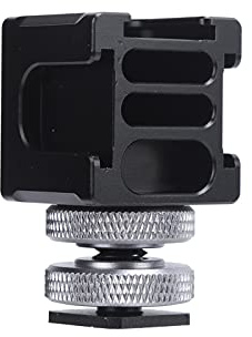 Jectse Camera Cold Shoe Adaptateur Robel Triple Cold Shoe Cerveau pour Un Microphone Facile à Extension, Léger,