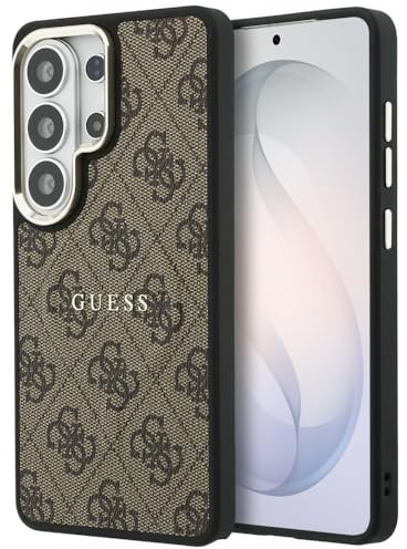 CG MOBILE Guess 4G Geprägter Ring kompatibel mit MagSafe Hülle für Samsung Galaxy S26 Ultra (Brown)