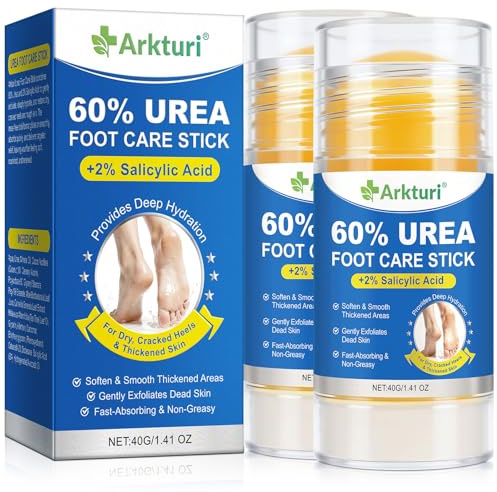 Crema de Urea para Pies en Barra 80g, Crema Pies Secos y Agrietados, Crema con Urea 60%, Reparador Intensivo para Talones Agrietados,Elimina Durezas y Callosidades,Hidratación Profunda para Pies Secos