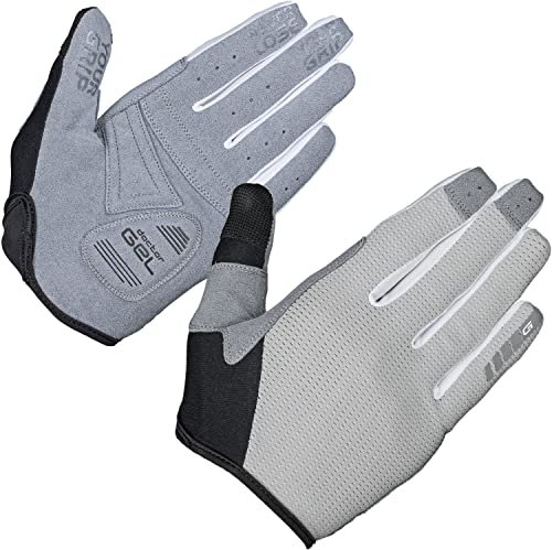 GripGrab Unisex-Adult Women's Shark rutschfeste Gepolsterte Mountainbike Handschuhe Fahrrad Sommer, Grau, M
