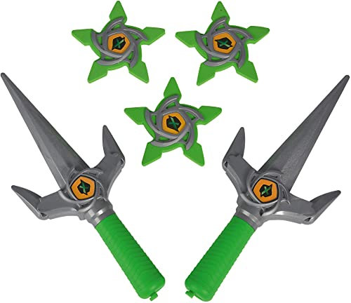 Simba 108042239 - Coltello Next Ninja da assemblare con tre stelle di lancio, 2 coltelli con funzione mech e da incastrare, 3 stelle di lancio, a partire dai 3 anni in su