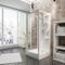 Schulte cabine de douche complète en kit 80 x 80 x 190 cm (bac de douche inclus), profilé blanc, verre de sécurité transparent (porte 5 mm, paroi latérale 4 mm), cabine intégrale