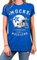 MAKAYA Mücke 63 Shirt für Damen blau - American Football Trikot mit Helm - Bud Oversize Top Große Größen XXXXL