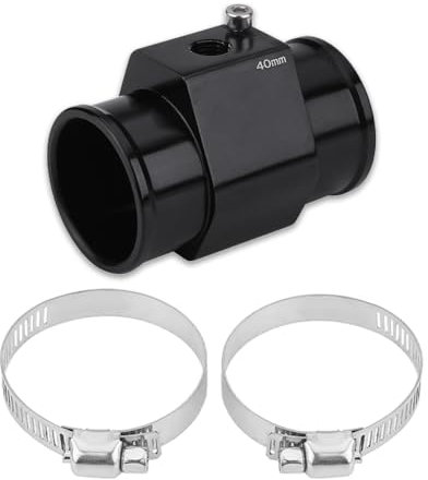 Temperatura del agua Tubería conjunta Aluminio, Adaptador del indicador del sensor de la manguera del tubo de la temperatura del agua del coche(40mm) adaptador sensor temperatura agua