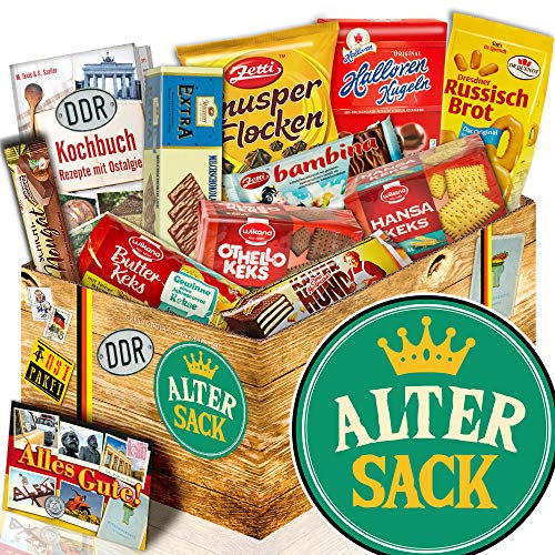 Keksgeschenk Box/DDR Geschenk/Geburtstag Alter Sack 60 / Alter Sack