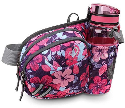 Waterfly Sac Banane Homme et Femme Sacoche Banane de Sport Ceinture de Course avec Porte Bouteille