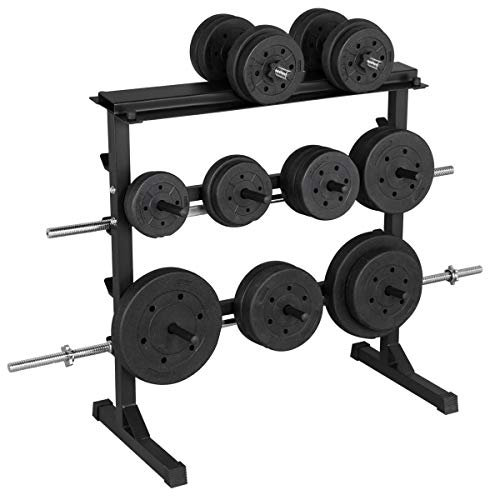 Yaheetech Support pour Haltères Support de Poids Repose Haltères pour Musculation/Fitness Max. 300 kg Rack de Rangement en Fer Peint
