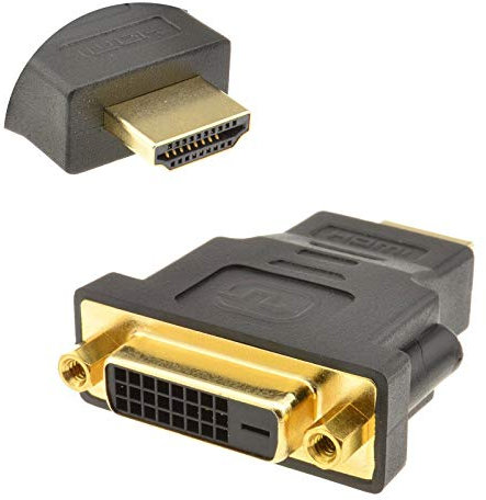 Adaptador de DVI a HDMI (DVI-D Dual Link 24+1) Adaptador DVI Hembra e HDMI Macho con Cable Chapado en Oro Convertidor 1080P Full HD Adaptador Hdmi a Scart